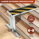 Height Adjusted Metal Ladder Extender Stabilizer Leveler for Stairs(Grey)