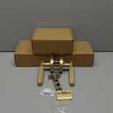 Asidrama 4 Pack Privacy Gold Door Handles, Door Lever with Door Knobs Indoor for Bedroom or Bathroom, Heavy Duty Brushed Gold Door Handles Interior with Locks for Left Right Sided Doors