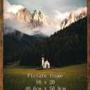 Giftgarden 16x20 Picture Frame Rustic Brown, 16 by 20 Thin Poster Photo Frame for Wall Display, Single
