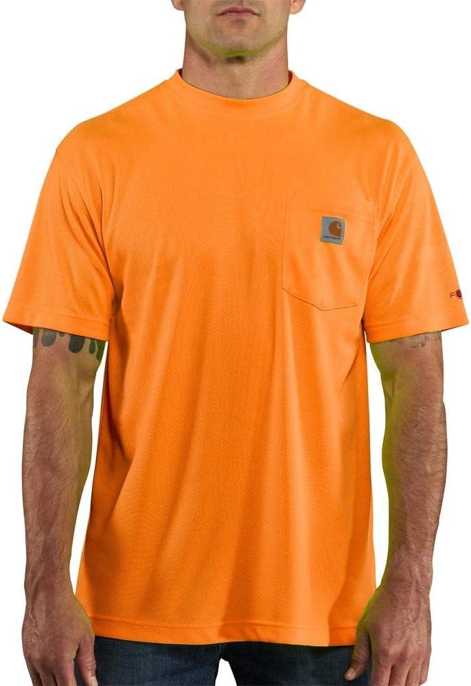 Carhartt Men's 100493 Force Color Enhanced Short Sleeve T-Shirt (XX-Large, Orange)
