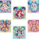 nekpiahu 6 Pack Diamond Art Painting Kits for Kids,Cartoon Diamond Art for Kids Ages 4-8-12,Cartoon Gem Kit Crafts Beginners for Gift Home Wall Decor(6x6inch)