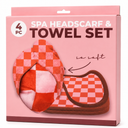 4pcs Microfiber Hair Towel Wrap for Women – Ultra Absorbent Microfiber Bath Towels for Wet, Curly, Long or Short Hair – Anti-Frizz Hair Wrap, Great Hair Care Gifts for Women, Pink/Red