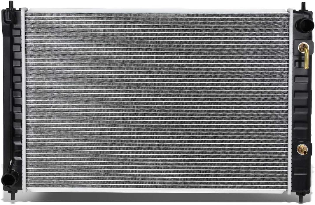 DNA Motoring OEM-RA-13039 1-Row OE Style Aluminum Core Radiator Compatible with 09-14 Murano / 11-16 Quest, 26-7/16" W X 18-1/16" H X 1" D, 1-3/8" Inlet, 1-3/8" Outlet