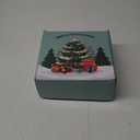 Christmas Tree Wall Light Decoration DIY Wall Hanging 33 ft Garland Xmas Glitter Ball Ornaments Christmas Star Tree Topper for Xmas Outdoor Indoor Home Decor(Dark Green)