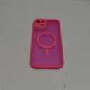 CANSHN Magnetic for iPhone 15 Plus Case, Upgraded [Full Camera Protection] [Compatible with Magsafe] [Translucent Matte] Shockproof Protective Phone Case for iPhone 15 Plus 6.7" - Hot Pink