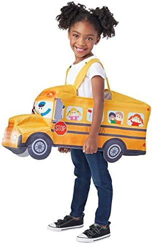 Seasons Halloween Costume Light And Sound School Bus Costume For 3-5 years Child