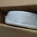 Raised Toilet Seat 3 Inch for Standard Elongated Toilets 18-19 Inch Bowl Length, Not Compatible with Round or One-Piece Toilets, Slow-Close Lid, Non-Slip Stable Design, 772 lb Capacity