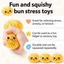 Glitter Dumpling Squishy Toy Box Gaint Squishy Dumplings Squishies Fidget Toys Real Adults Anxiety Relief Squeeze Toy for Adults & Teens, Glitter Gold