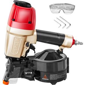 meite CN65S Coil Siding Nailer Pneumatic 15 Degree Nail Gun 1-1/2"to 2-1/2", Accepts 1-1/2"to 2-1/2" legs