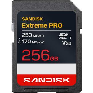 SANDISK 256GB Extreme PRO SD UHS-I Card - Up to 250MB/s Read Speed and 170MB/s Write Speed, 4K UHD, Full HD, U3, and V30 - SDSDXXJ-256G-GSCIN