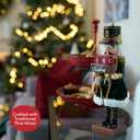 THE TWIDDLERS 12-Inch Wooden Nutcracker Christmas Decor with Days Countdown - Decorative Advent Christmas Nutcracker Figures, Nutcracker Christmas Decorations, Cascanueces de Navidad with Gift Box
