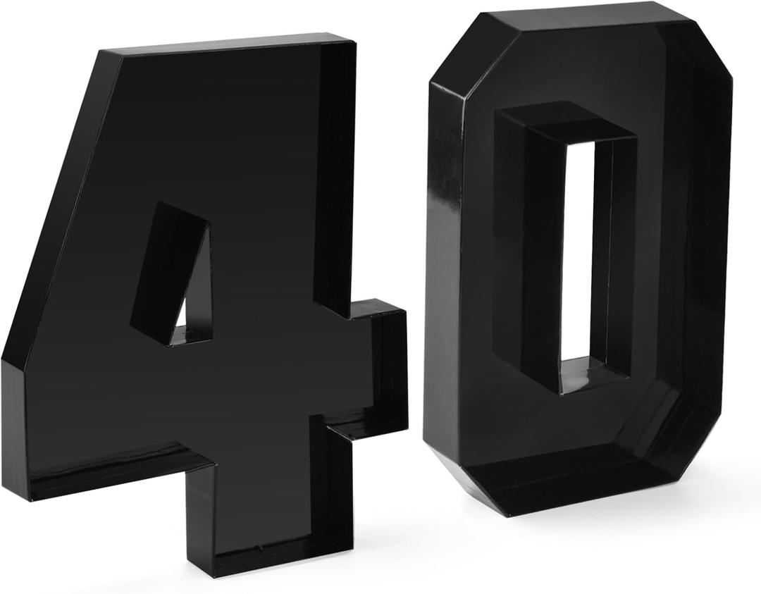 Cardboard Number for Charcuterie 40 Set Fillable Tray 10.2'' Black Charcuterie Paper Box for 40th Birthday Anniversary Party Decorations Chocolate Candy Cupcake Container