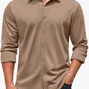 COOFANDY Mens Casual Button Down Shirt Long Sleeve Wrinkle Free Shirts Stretch Dress Shirt S