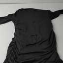 Mokoru Women's Sexy Elegant Off Shoulder Long Sleeve Ruched Bodycon Cocktail Party Mini Dresses (X-Large, Black)