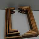 Large Wooden Tiered Riser Stand for Vendor Booth Events, Stackable Cupcake & Dessert Display, Farmhouse Decor Table Set, Food Display Items for Party (12-11.2-10.4-9.6IN), 2 Set