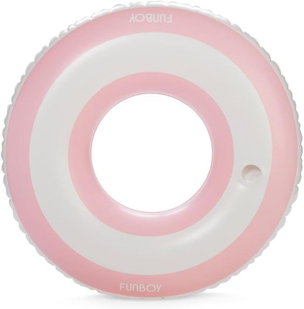 FUNBOY Giant Pink Ring 48'' Tube Float, with Integrated Cup Holder, Perfect for a Summer Pool Party, Large