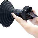 Silicone Lens Hood, Anti Reflection Lens Hood for Diameter 53-72mm Lens, Foldable Reversible Lens Shade for Canon RF 35mm EF-S 10-18 EF 50mm 28mm Nikon AF-S 50mm 18-105 Sony and More Lens