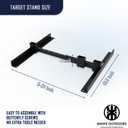 KNINE OUTDOORS Shooting Target Stand for Outdoors, Durable Paper Target Holder with Stable Adjustable Base for Paper Shooting Targets Cardboard Silhouette, H Shape, USPSA/IPSC, IDPA Practice, 2 Pack, 16" x 12"