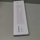 Wireless Keyboard and Mouse, Vssoplor 2.4GHz Rechargeable Compact Quiet Full-Size Keyboard and Mouse Combo with Nano USB Receiver for Windows, Laptop, PC, Notebook-White Silver