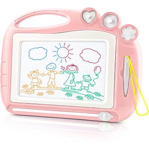Magnetic Drawing Board, Toddler Toys for Age 1 2 3 Boys Girls, Toddler Drawing Board, Birthday Easter Christmas Halloween Kids Toy Gifts for Boys and Girls (Mist Pink)
