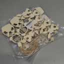 2 x 30Pcs Paintable Wooden Easter Bunnies Ornaments Unfinished Wood Cutouts for Crafts DIY Bunny Egg Rabbits Painting for Crafts Hanging Wood Slices Spring Party Decoration