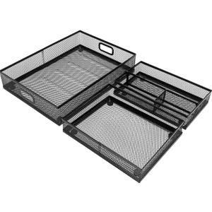 Office Drawer Organizer 3 Pack, Office Supplies Desk, Black Mesh Drawer Organizer Hold Pens & A4 Sized File, 12 x 9 Inches Visit the Store