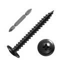 (100 pcs) Wensilon #102" Black Phillips Truss Head Wood Screws Quick Metal Self Tapping (#10x2")