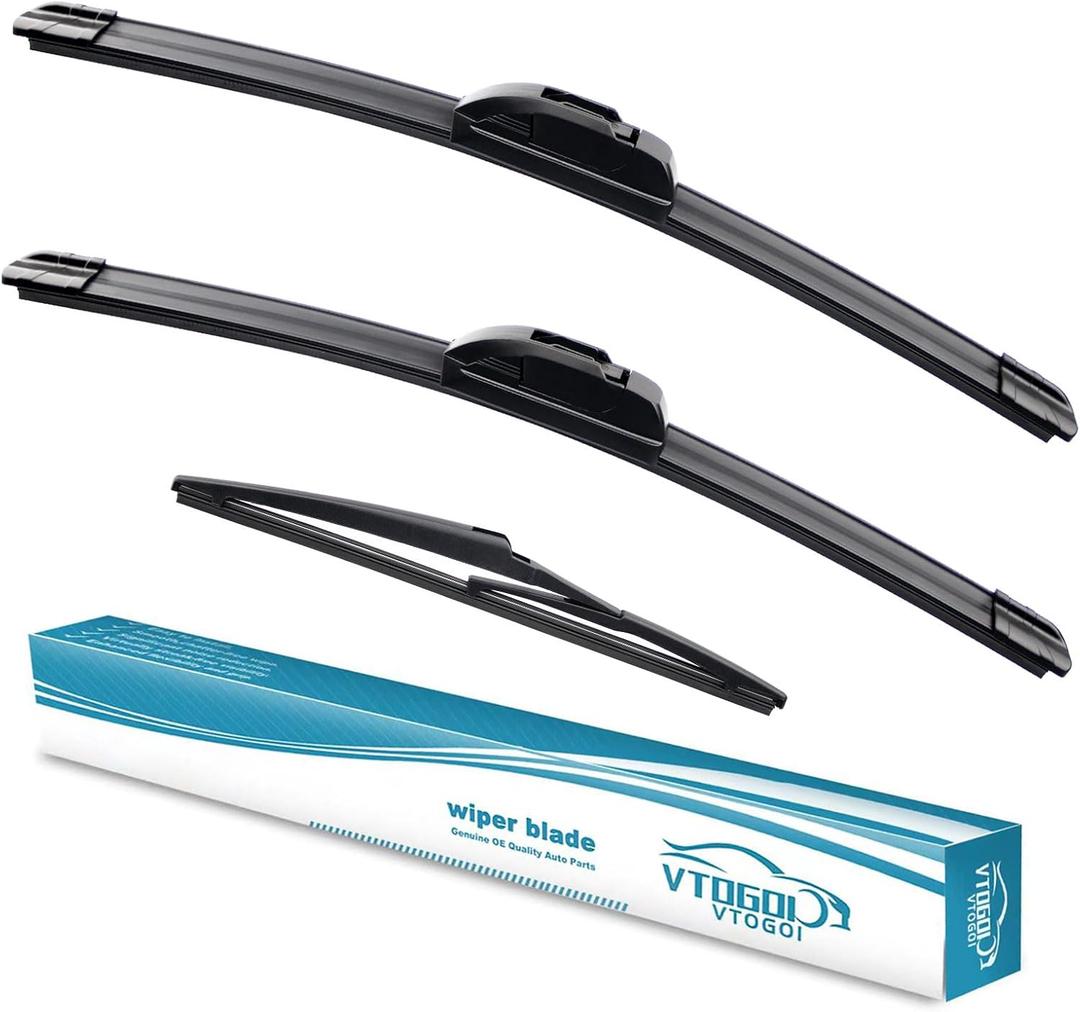 OEM Windshield Wiper Blades Replacement for Toyota Highlander 2008-2019 Lexus GX460 2011-2023 Hyundai Palisad 2020-2025,All Weather Original Factory Quality Front Rear Wipers Set 26"+20"+12" (3 Pack)