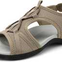 UBFEN Womens Hiking Sandals Comfortable Walking Sandals Summer Sport Breathable Arch Support