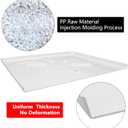 Dishwasher Drain Pan-Protect Floor and Cabinets, Walls, with Front Opening Size 24X20X1/2in, Crafted from Durable Quality Plastic Material. Warp-Resistant & Even Thickness (White)