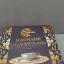 MAONAME 13" Gold Charger Plates, Round Reef Chargers for Dinner Plates, Plastic Plate Chargers for Table Setting, Wedding Decor, Set of 12