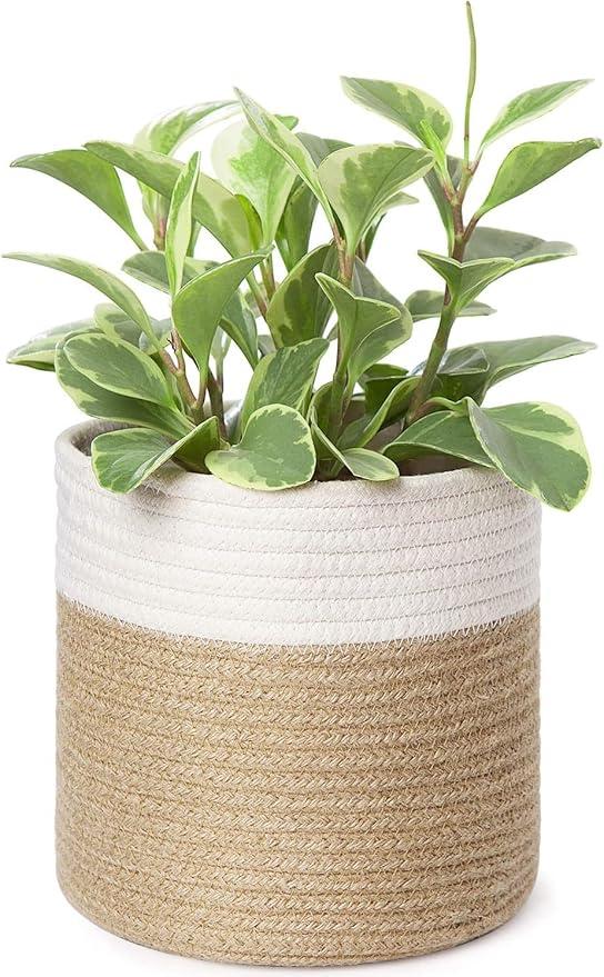 Planter Basket Hand-Woven Flower Pots Cover Plant Containers Plant Baskets for Indoor