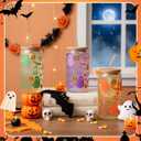 12 Packs Halloween Glass Cups Gifts Boo Baskets Stuffers 16oz Color Changing Cups with Lid Straw Pumpkin Ghost Skull Iced Coffee Drinking Glass Tumbler Halloween Gifts for Women Party Decor