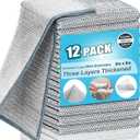 METUUTER 12 Count Non Scratch 3-Layers Wire Dishcloths for Kitchen, Multipurpose Dish Cloth Reusable Dishwashing Rags, Heavy-Duty Cleaning for pots, Pans & Grills