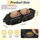 Boomistry Double Stroller Organizer for Bob Duallie and Baby Jogger City Mini GT2, Double Stroller Caddy Organizers with Cup Holder and 2 Cooler Pockets Parent Console Double Stroller Accessories