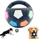 The Mellow Dog Calming Ball with Handle,Dog Toy Ball with Handle,Squeaky Floating Rubber Balls,Interactive Balls for Dogs Playing, Interactive Pet Toy for Water Play,Training & Outdoor Games (Black)