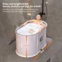 Portable Bathtub For Shower Stall, Large Foldable Soaking Bathing Tub for Adults, Separate Family Bathroom Japanese SPA Collapsible Tub, Ideal for Hot Bath Ice Bath-No installation required