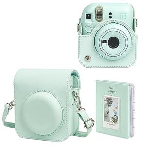 WOGOZAN Protective Case for Fujifilm Instax Mini 12 Instant Camera -with Light-Sensitive Holes, Lower Right Lens Fit, Specially Designed for Mini 12 Camera (Mint Green)