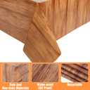 8 Pcs Wood Grain Tablecloth, 54x108 Inch Brown Plastic Table Covers, Disposable Rustic Western Table Cloth for Barn Themed Birthday Party Decor