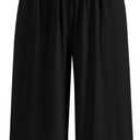 PRETTYGARDEN One Piece Jumpsuits for Women Dressy Casual Sleeveless Crewneck Wide Leg Rompers Jumpers Vacation Summer Outfits (XX-Large, Black)