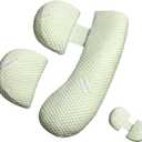 Pregnancy Pillow for Pregnant Women, Soft Pregnancy Body Pillow, Support for Back, Belly, HIPS, Legs, Maternity Pillow with Detachable and Adjustable Pillow Cover