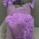 GONAAP Fuzzy Faux Fur Throw Blanket Purple Super Soft Cozy Plush Fuzzy Shaggy Blanket for Couch Sofa Bed (Purple, Throw(50"x60"))