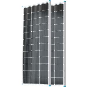 Renogy 2PCS Solar Panels 100 Watt 12 Volt, High-Efficiency Monocrystalline PV Module Power Charger for RV Marine Rooftop Farm Battery and Other Off-Grid Applications, 2-Pack 100W
