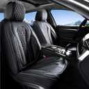Coverado Automotive Seat Covers, Car Seat Covers Front Seats, Black Car Seat Cover, Waterproof Car Seat Covers, Car Seat Cushion, Front Seat Covers Leather Driver Seat Protector Fit for Most Cars SUV