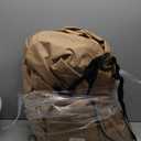 ULTCOVER Rectangular Patio Heavy Duty Table Cover - 600D Tough Canvas Waterproof Outdoor Dining Table and Chairs General Purpose Furniture Cover Size 111L x 74W x 28H inch (Brown)