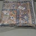 YLAREE Washable Area Rugs, 3x5 Soft Non-Slip Soft Bedroom Living Room Accent Throw Boho Vintage Entry Floor Carpet for Dining Room Bathroom Entryway (Blue & Brown)