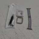 Mosonio Compatible with Apple Watch Band 38mm 40mm 41mm 42mm 44mm 45mm 46mm 49mm with 2 Pack Case Women, Jewelry Replacement Metal Bands Strap with Bling PC Protective Case for iWatch Ultra SE Series 11/10/9/8/7/6/5/4/3/2/1 (Silver)