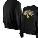 Girls Youth New Era Black Boston Bruins Flip Sequin Sweatshirt 4/5 kids