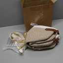 Colingmill 3 Pack Easter Small Woven Basket for Gifts with Handles Clear Bags and Ribbons Empty Storage Basket Decorative Chest Box for Easter Wedding Present(White and Khaki,12"x 8"x 5")