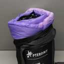 PTEROMY Sleeping Bags for Adults, Lightweight and Machine Washable, Water Resistant Backpacking Camping Sleeping Bag for Warm Cold Weather, Camping Essentials for Hiking Travel (50F~80F, Purple)